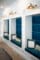 Seating area with cushions.
