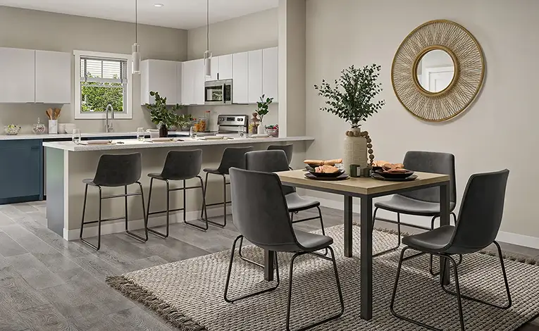 furnished apartment featuring an open floor plan